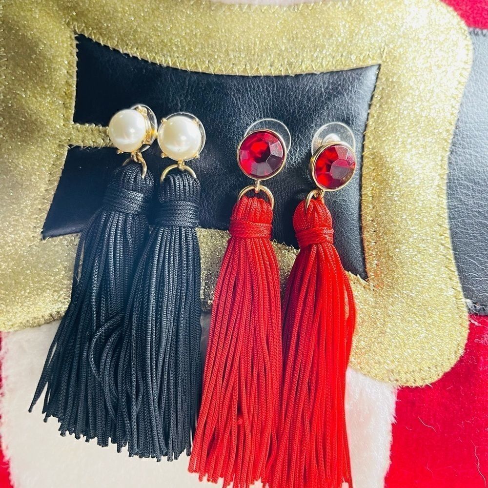Bundle of 2 pairs of Tassel Earrings Great colors